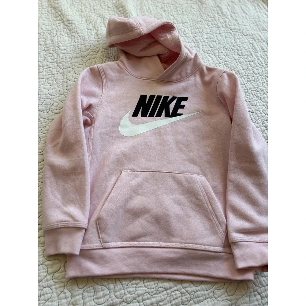 Nike Girl's Pink Hoodie Sweatshirt Size 7 #480‎ NWOT